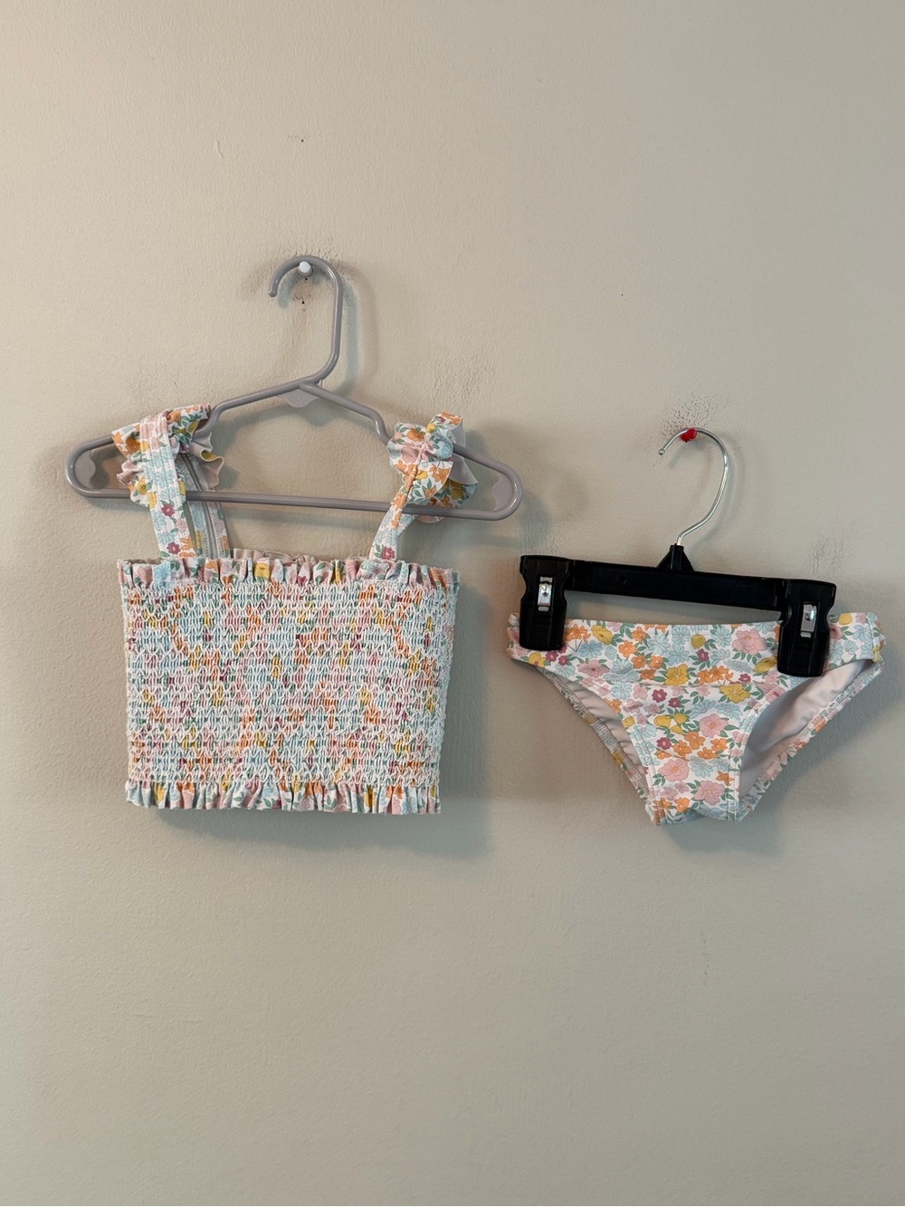 Minnow Girls Floral Smocked Tankini Set